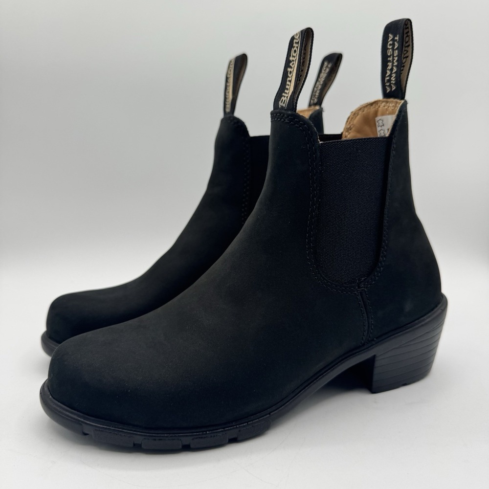 Blundstone Elastic Sided Heel Boot Women's Size 6 UK 3 Black Leather